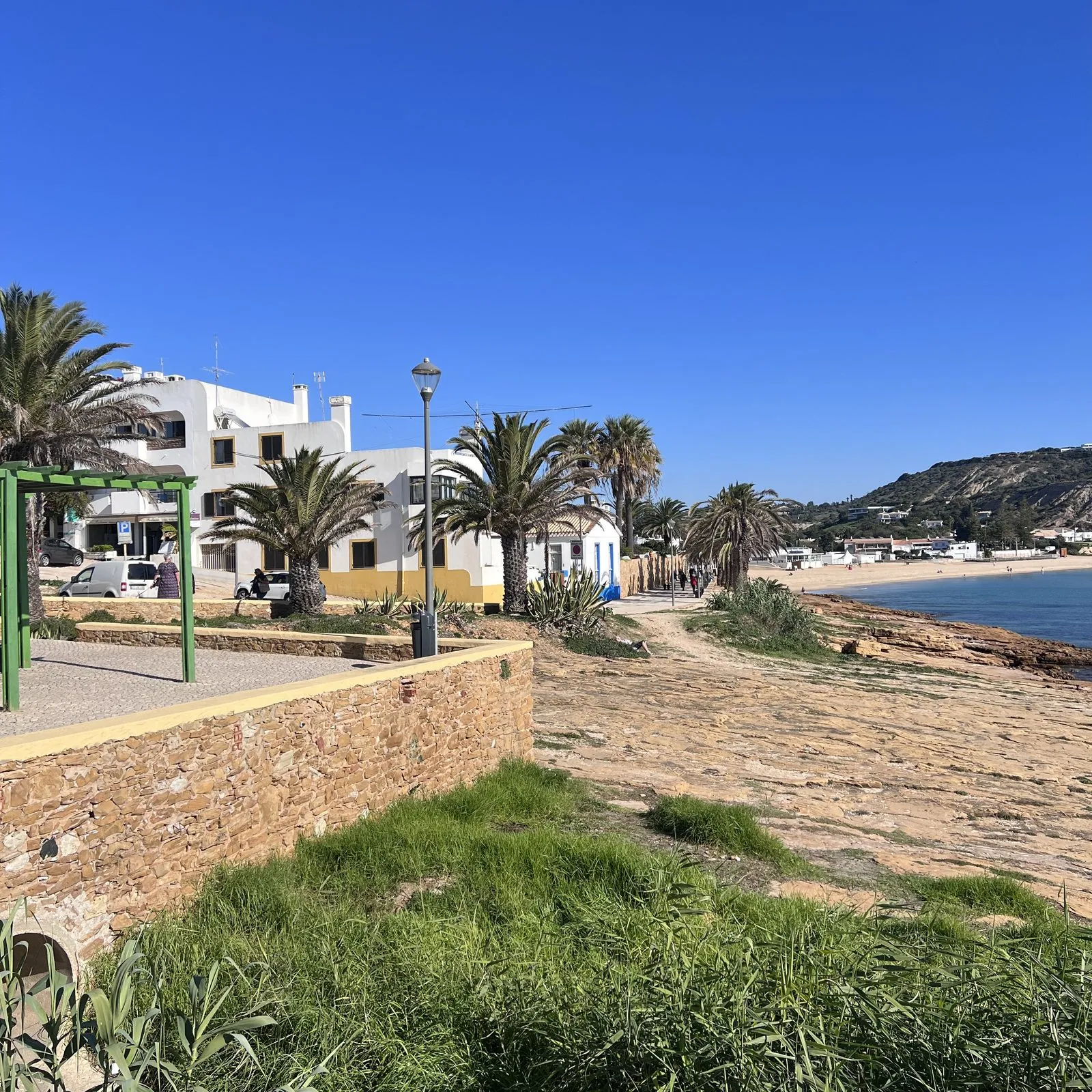 The coast path running into Praia da Luz